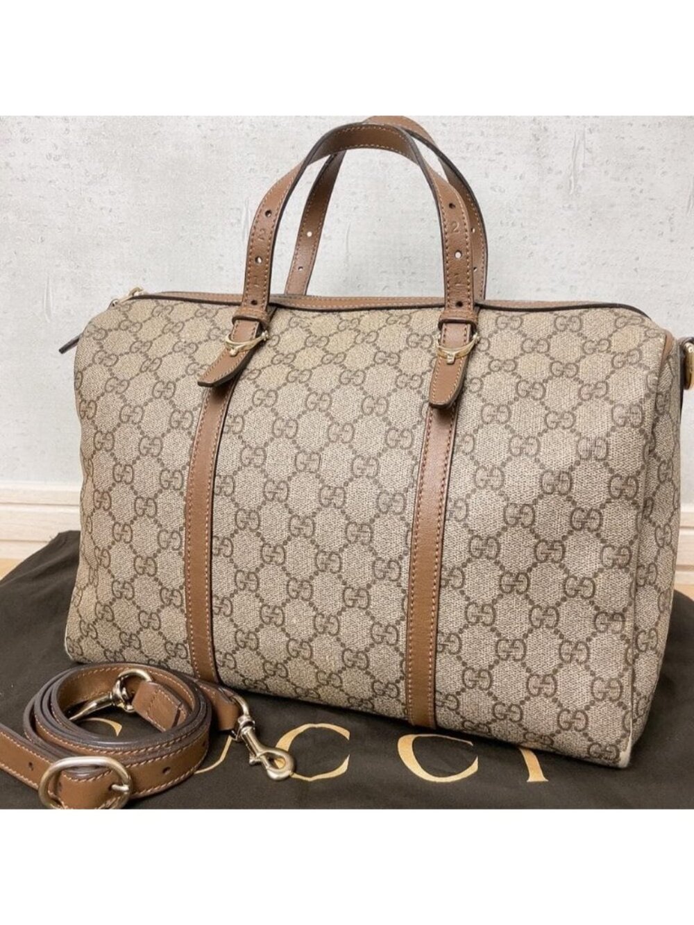 Gucci GG Supreme 2-Way Boston